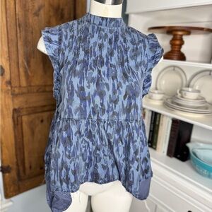 Anthropologie Jenee Tiered Tunic Top Size Small